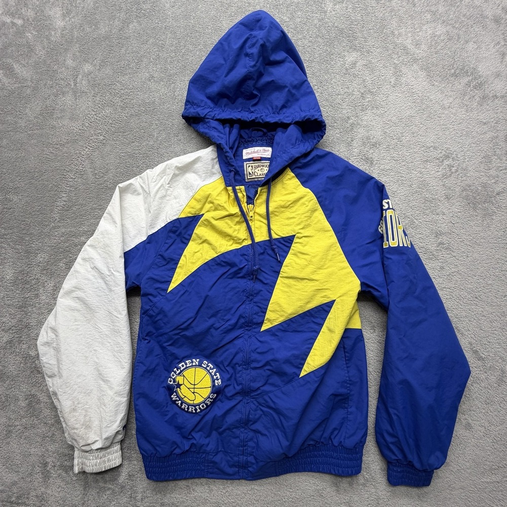 Golden State Warriors‎ Jacket Mens XS Blue NBA Basketball Mitchell & Ness